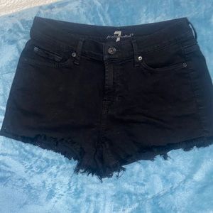 Black Denim 7 For all Mankind Shorts Size 26